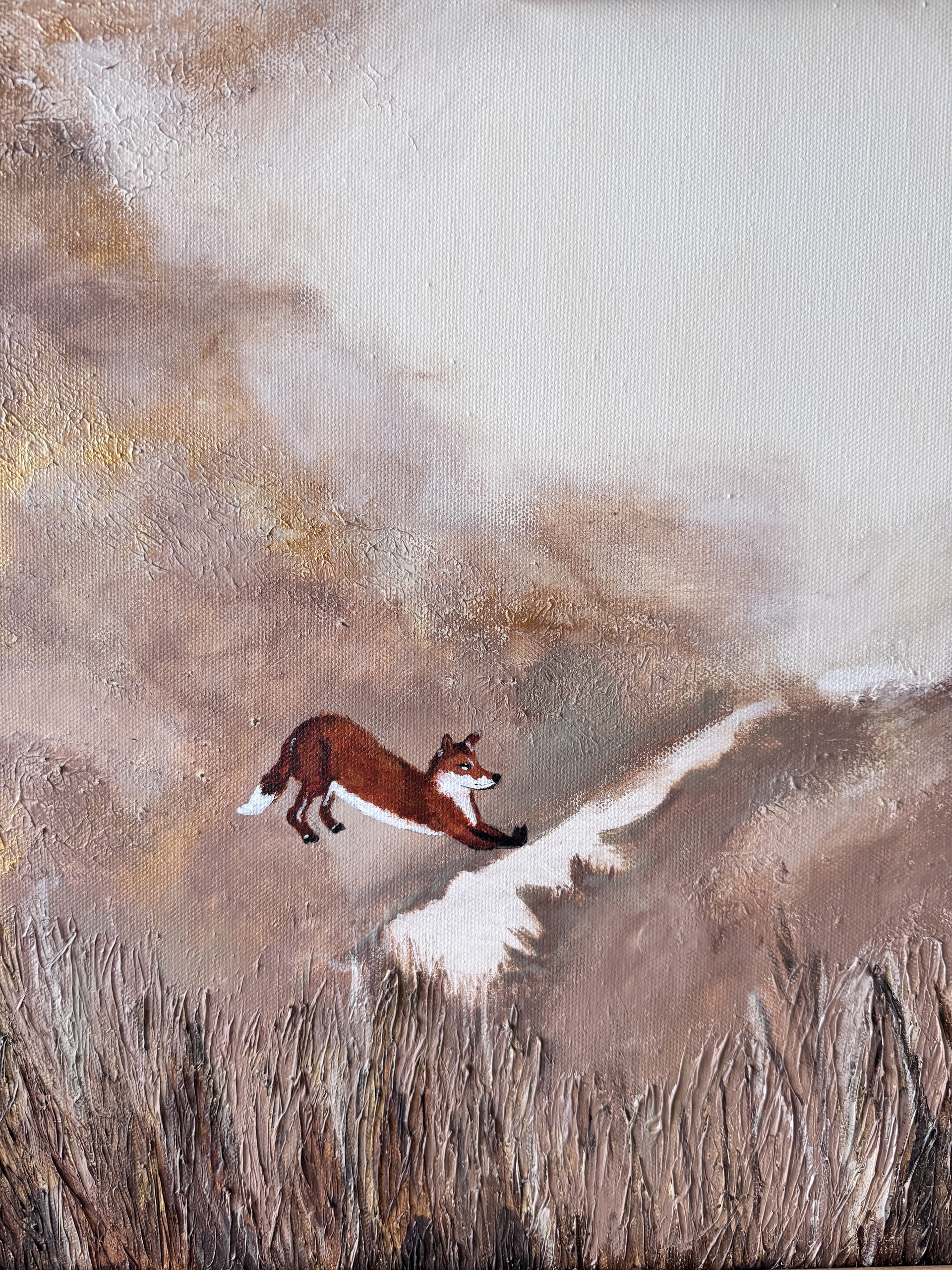 "Lisi poranek" - 50 x 40 cm